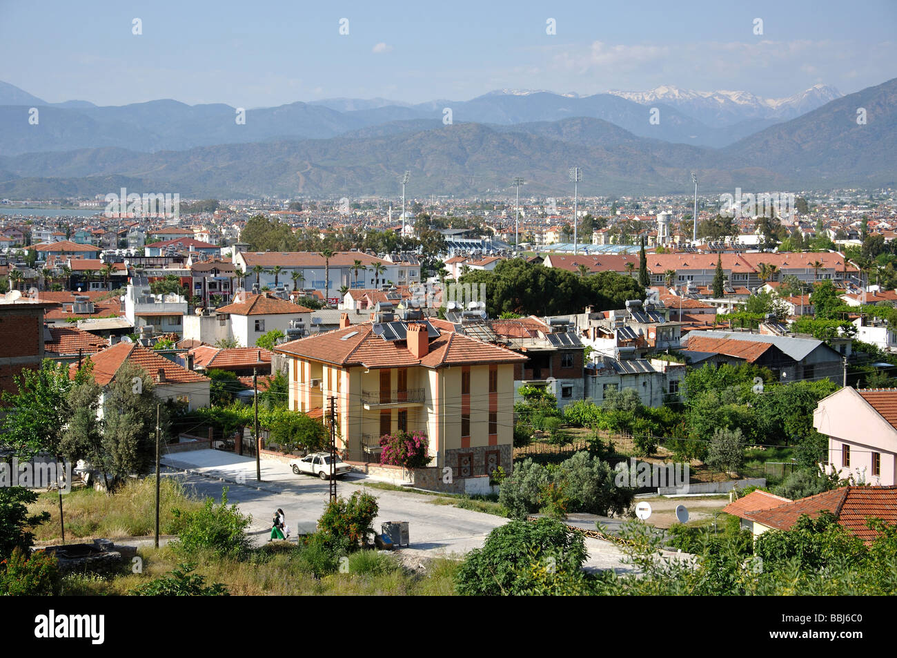 Vue de la ville, Fethiye, province de Mugla, République de Türkiye Banque D'Images