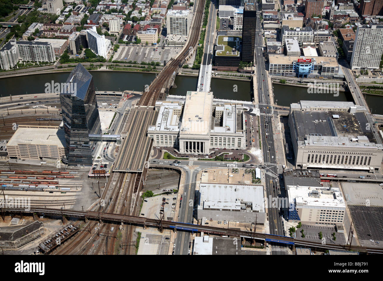 Photographie aérienne de Philadelphie, Pennsylvanie, USA Banque D'Images