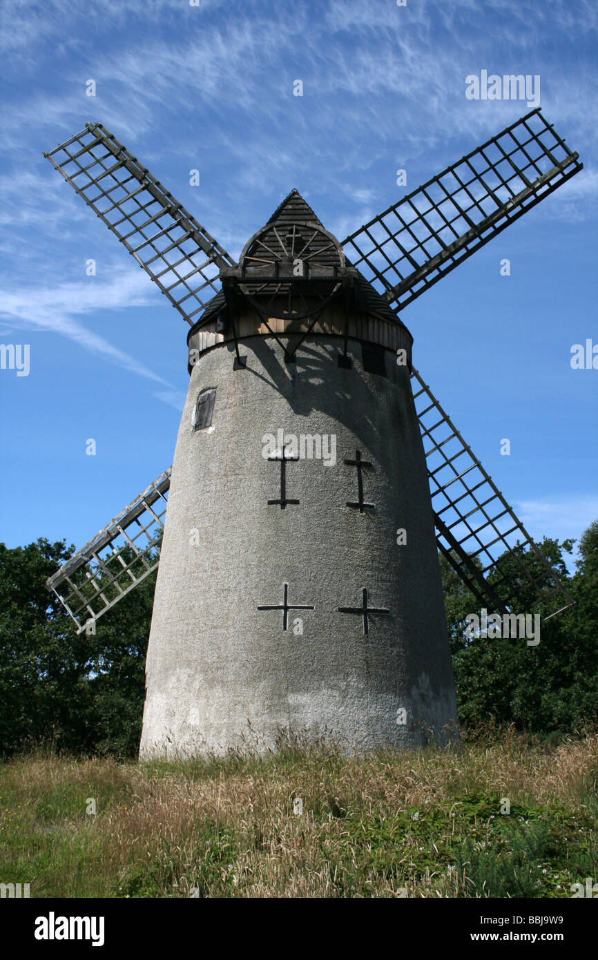 Bidston Windmill, Bidston Hill, le Wirral, Merseyside, Royaume-Uni Banque D'Images