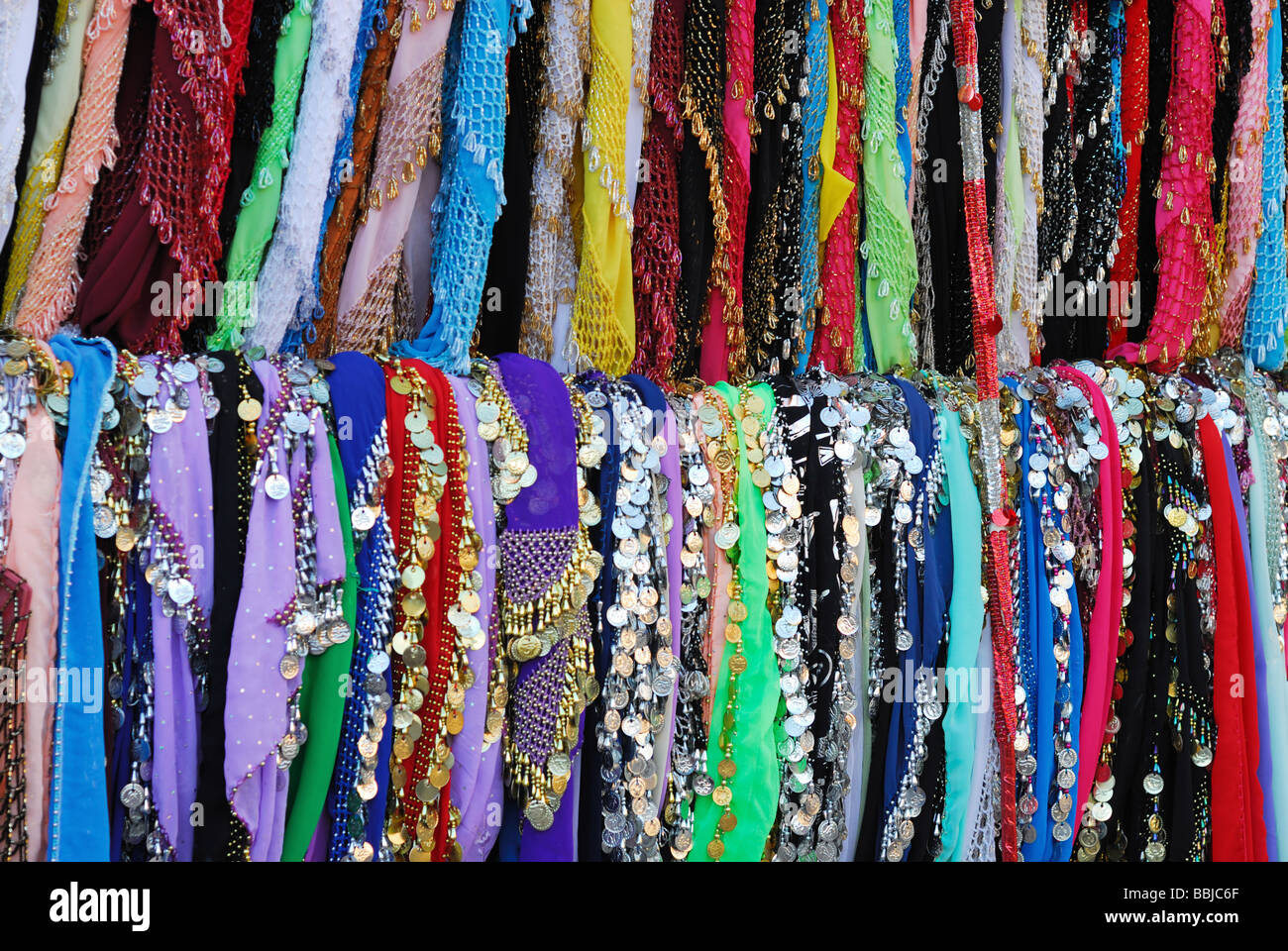 Foulards à vendre à Vieux Marché Sharm el-Sheikh Égypte Banque D'Images