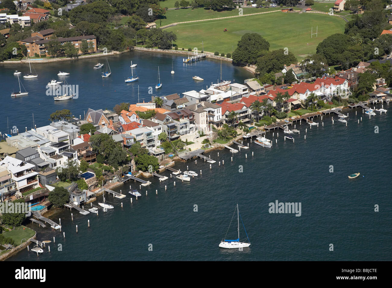 Établissement Waterside Apartments Parramatta River Sydney New South Wales Australie aerial Banque D'Images