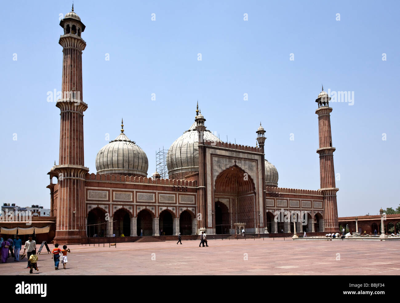 La mosquée Jama Masjid. La vieille ville de Delhi. L'Inde Banque D'Images