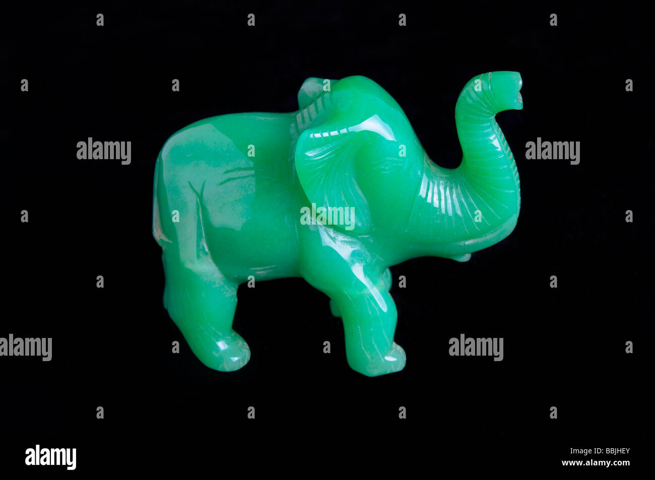 Jade impérial, 'Éléphant' jadeite Carving Banque D'Images
