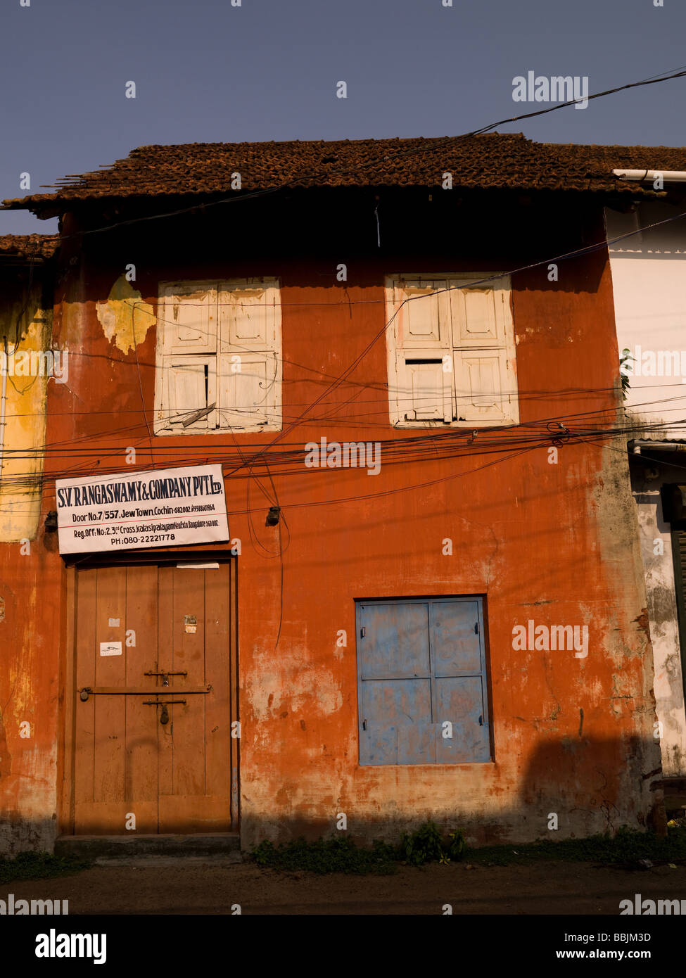 En construction Jewtown, Cochin, Kerala, Inde Banque D'Images