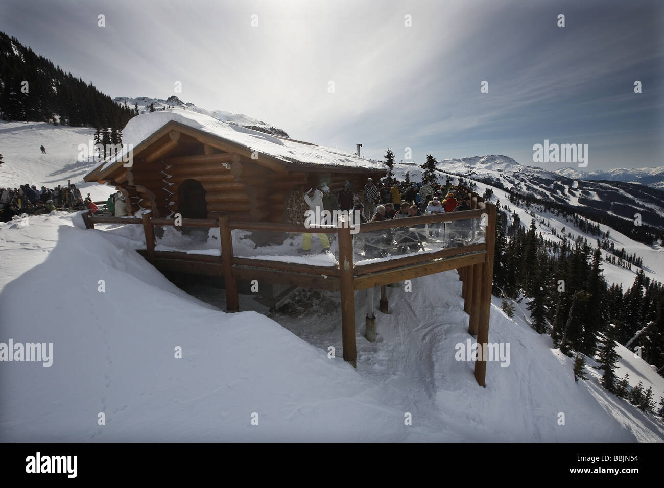 Crystal hut restaurant sur Blackcomb Mountain Whistler British Columbia Canada Banque D'Images