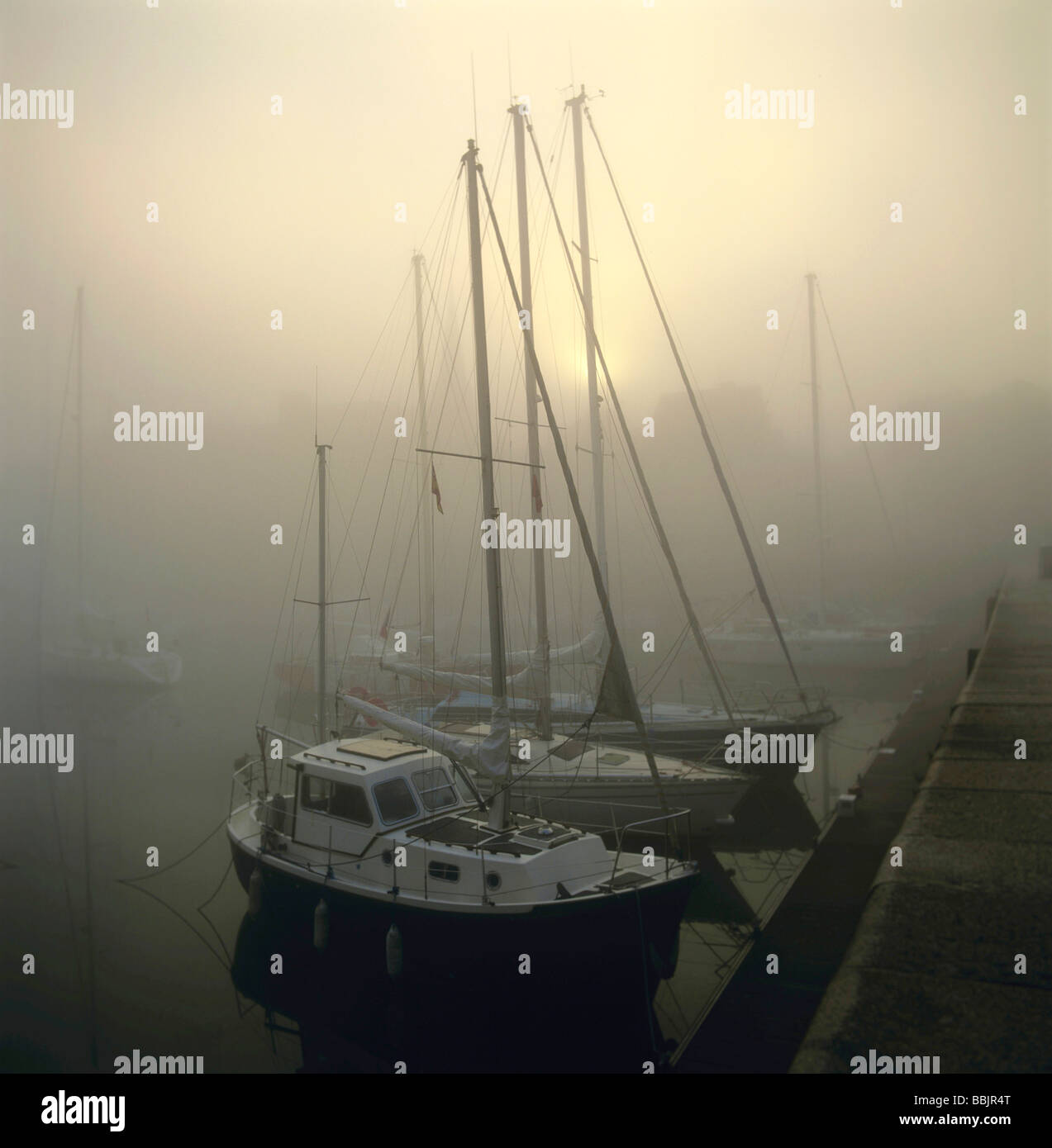 Bateaux amarrés à Honfleur, Calavados. Normandie. France Banque D'Images