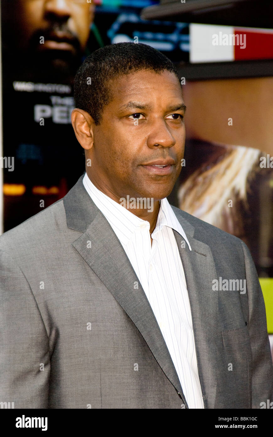 LOS ANGELES - 4 juin : Denzel Washington arrive à la première de son nouveau film, 'Taking of Pelham 123" le 4 juin 2009 Banque D'Images