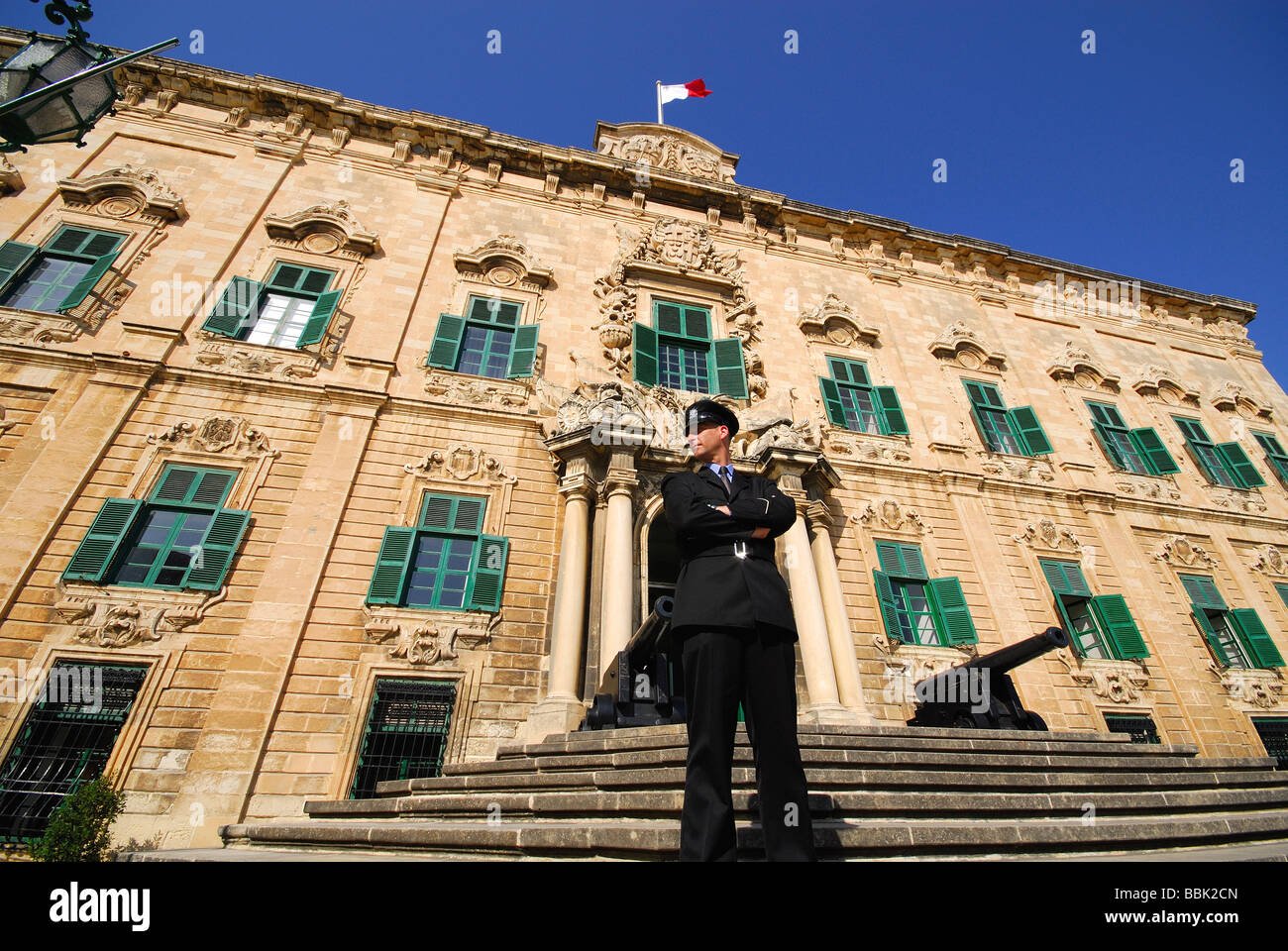 Malte. L'Auberge de Castille à La Valette. L'année 2009. Banque D'Images