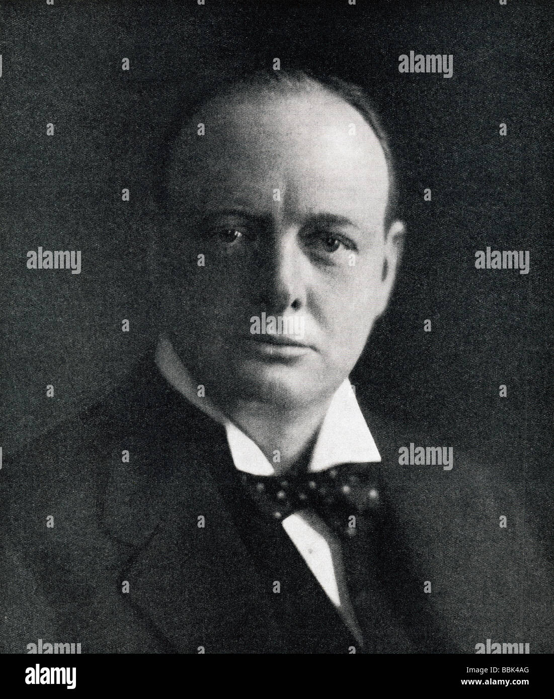 Sir Winston Leonard Spencer Churchill, 1874 - 1965. Politicien britannique et Premier ministre d'Angleterre. Banque D'Images