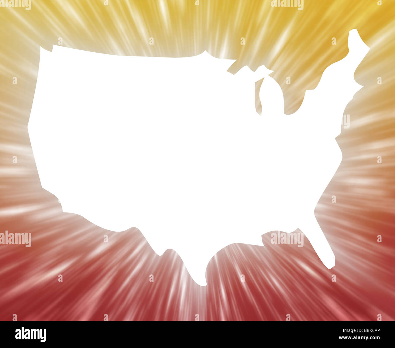 Carte des États-Unis d'Amérique Banque D'Images