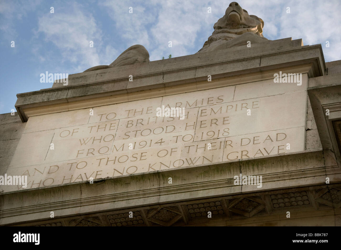 Détail photo de Porte de Menin, Ypres Ieper Flandre occidentale Belgique Banque D'Images