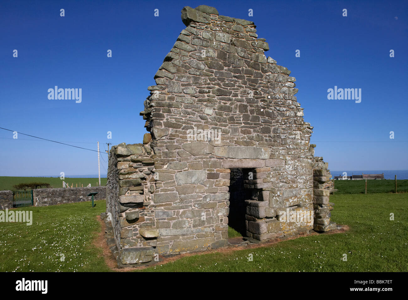 Ruines du 12e siècle St Johns Church Point lecale County Down Irlande du Nord uk Banque D'Images