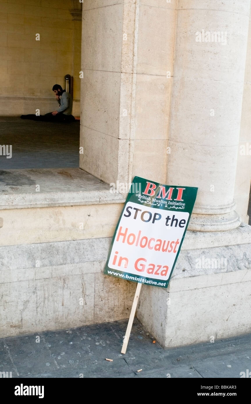 Manifestation à Londres contre Israël Janvier 2009 Pro contre manifeste palestiniens l'occupation israélienne de la Palestine Banque D'Images