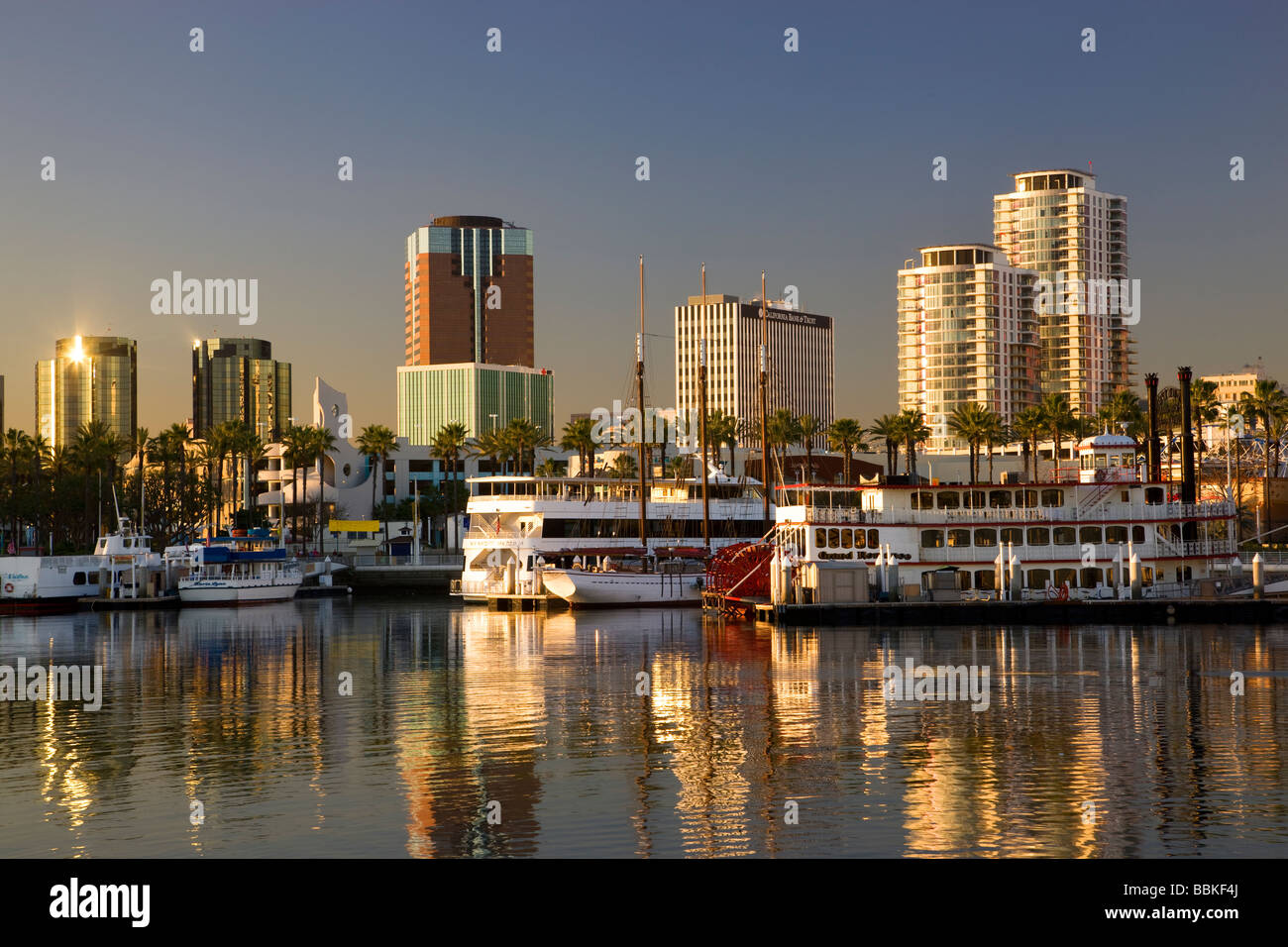 Le centre-ville de Waterfront Centre Long Beach Californie Banque D'Images