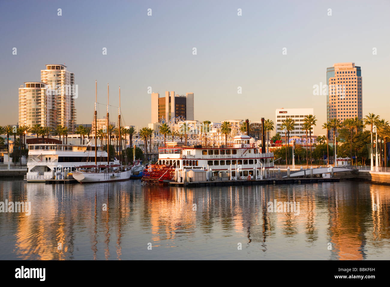 Le centre-ville de Waterfront Centre Long Beach Californie Banque D'Images