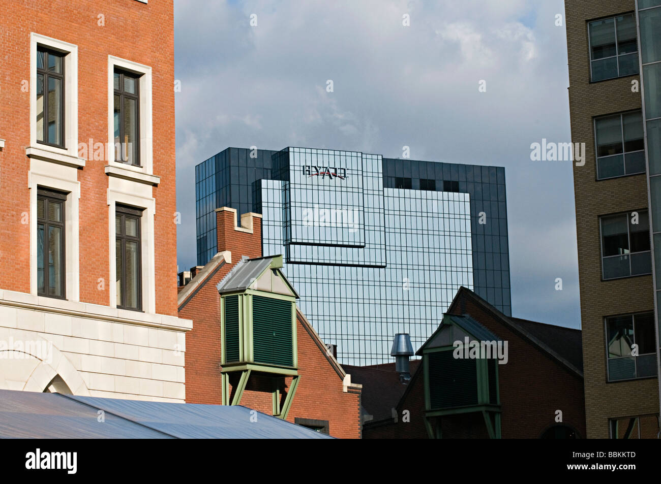 Hyatt Hotel Birmingham sur Broad Street Banque D'Images