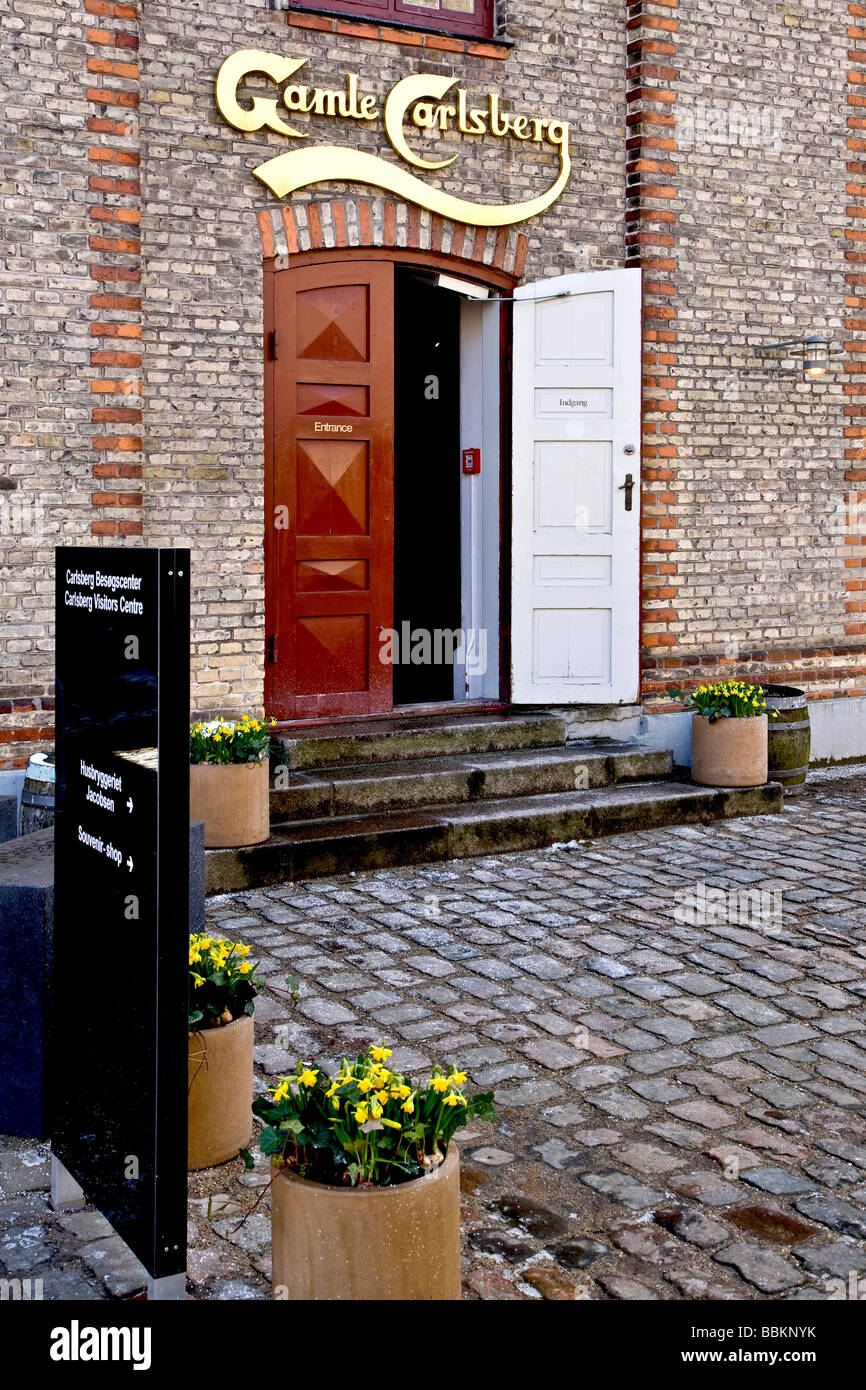 Entrée du centre d'accueil de Carlsberg à Copenhague, Danemark, Europe Banque D'Images