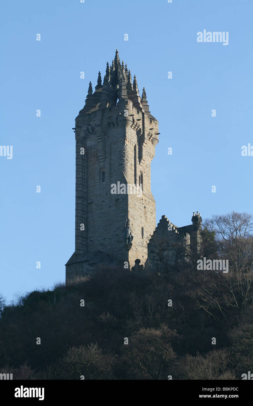 William Wallace monument Stirling en Écosse janvier 2009 Banque D'Images