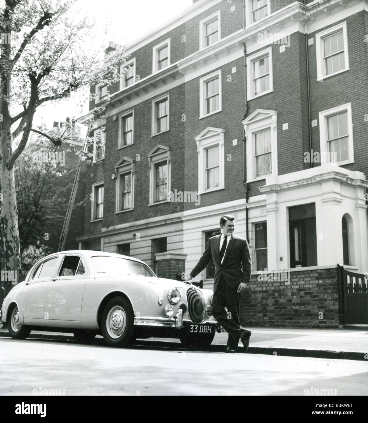RUSS CONWAY - UK light music artiste à son domicile de Londres en 1959 Banque D'Images