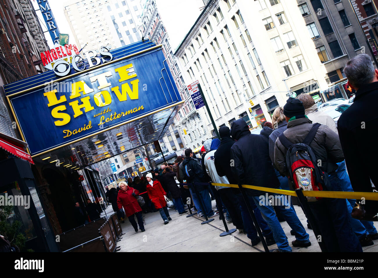 David Letterman Show, Broadway, New York Banque D'Images
