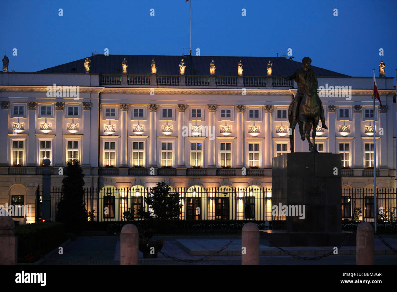 Pologne Varsovie Palais Présidentiel Radziwill Banque D'Images