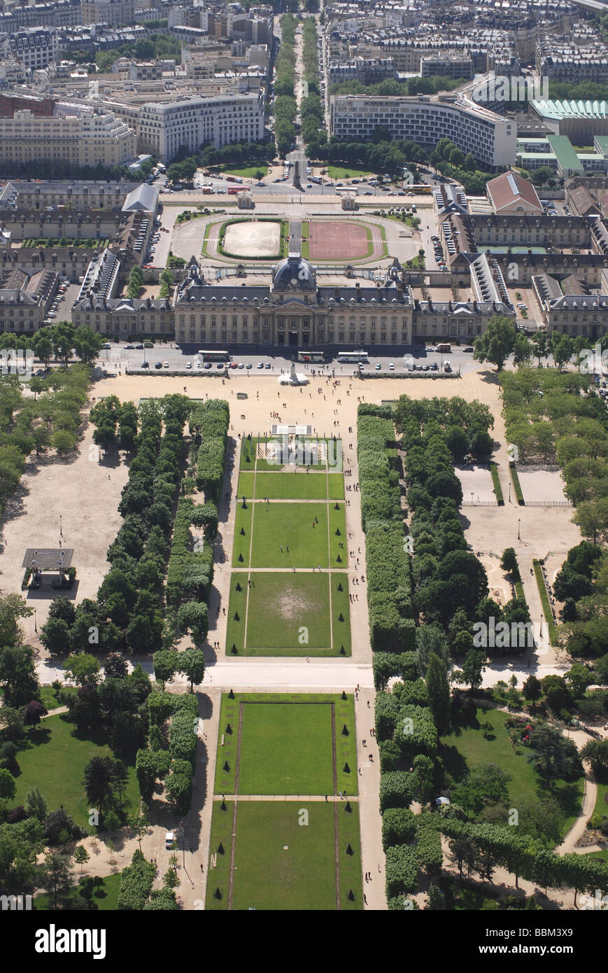 L'Ecole militaire de la Tour Eiffel, Paris Banque D'Images