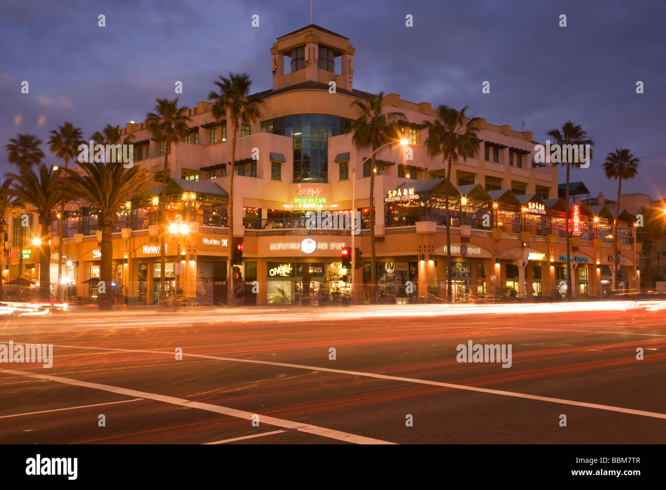 L'Huntington Beach Pier, Huntington Beach Californie Orange County Banque D'Images