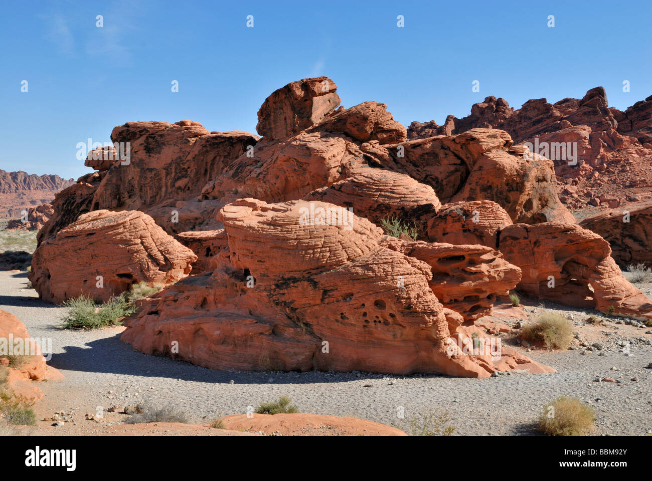 Ruches rock formation, Vallée de Feu Park, Nevada, USA Banque D'Images