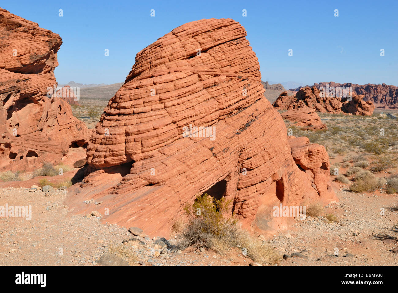 Ruches, red rock formation, Vallée de Feu Park, Nevada, USA Banque D'Images