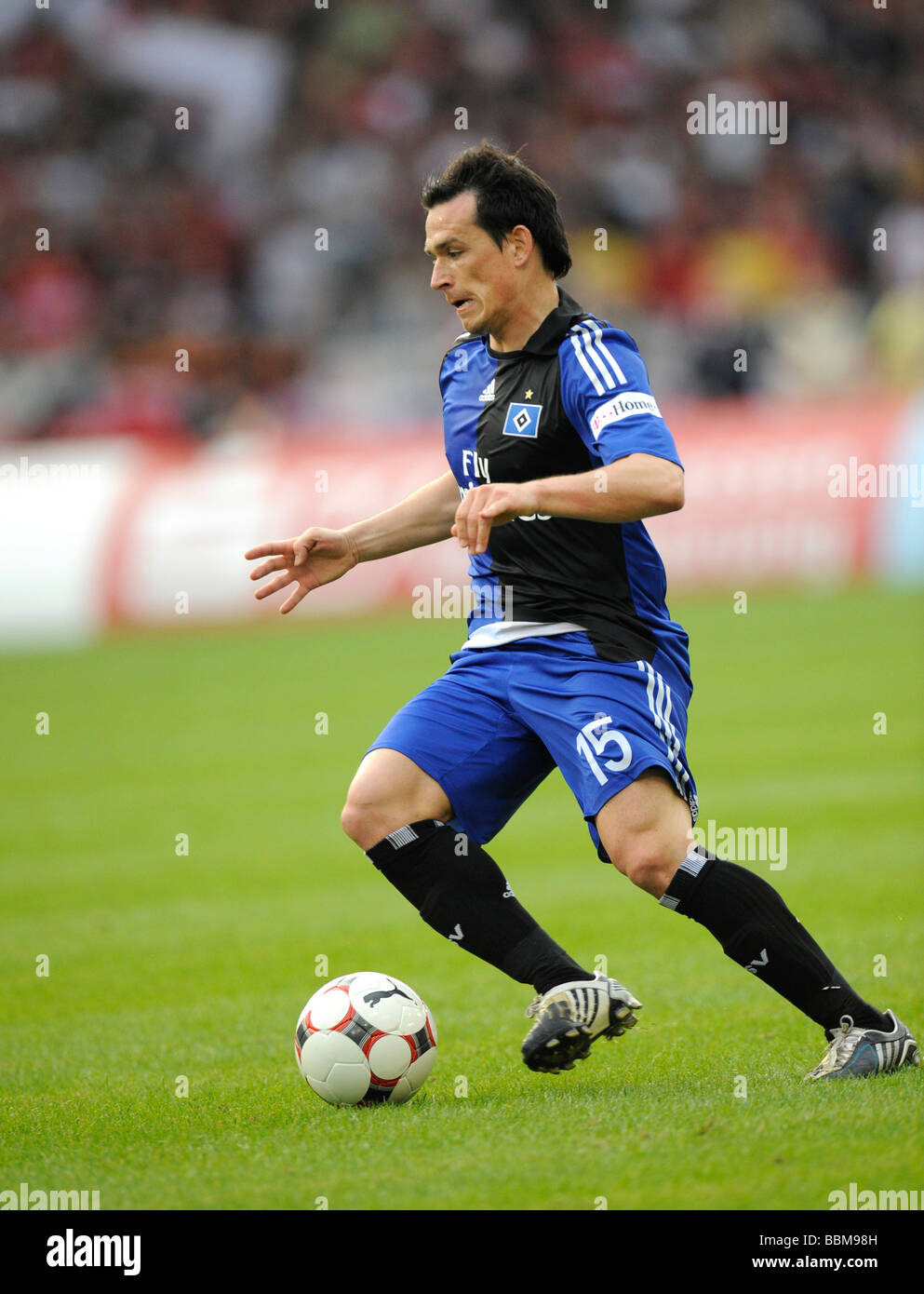 Piotr Trochowski International, footballeur, HSV Hambourg SV, sur la balle Banque D'Images