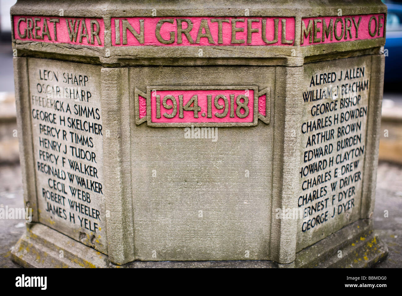 Monument commémoratif de guerre à la mort d'une ville de marché, Moreton-in-Marsh, Gloucestershire, Royaume-Uni Banque D'Images