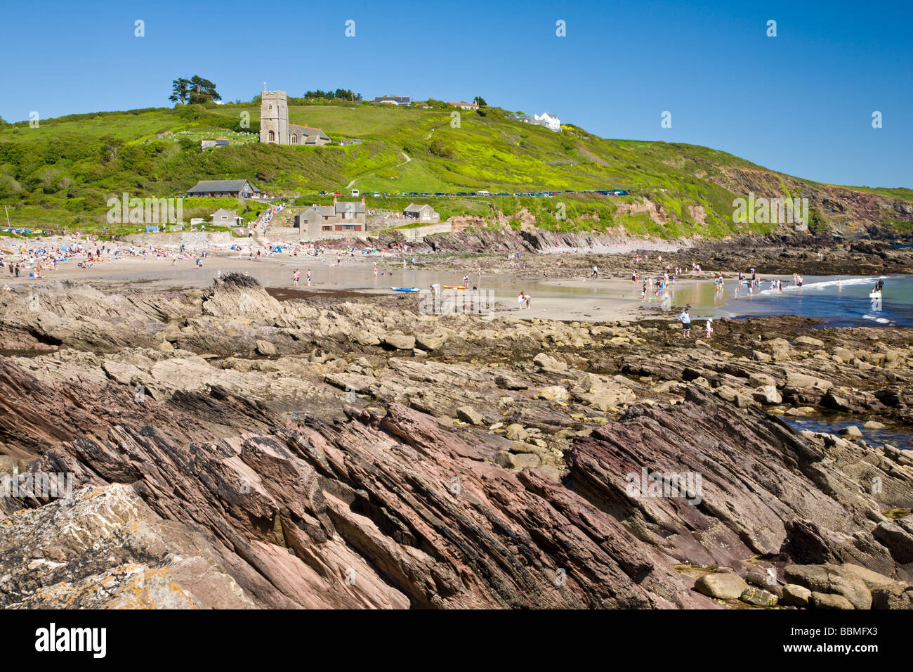 Côte Rocheuse à Wembury Angleterre Devon UK Banque D'Images