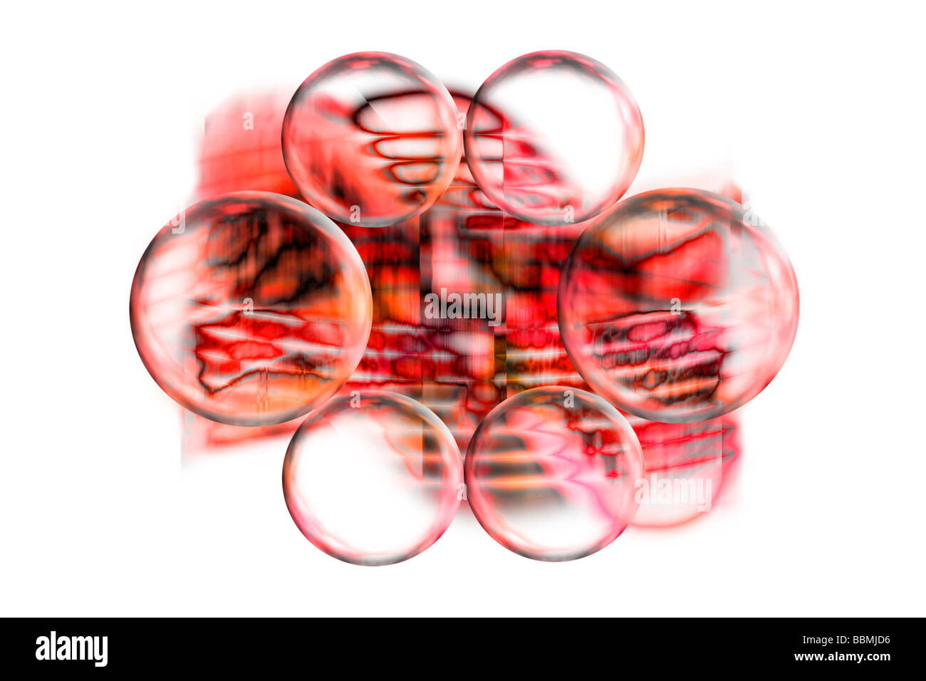 Motifs abstraits de bulles (Digital Composite) Banque D'Images
