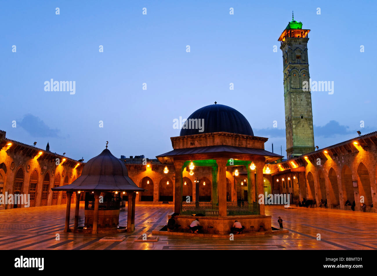 Mosquée des Omeyyades dans la vieille ville d'Alep, Syrie, Asie Banque D'Images