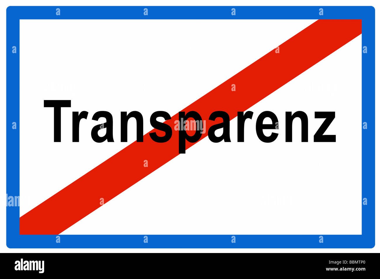 Pancarte, ville autrichienne signe, fin de la ville, 'transparence' laissant Banque D'Images