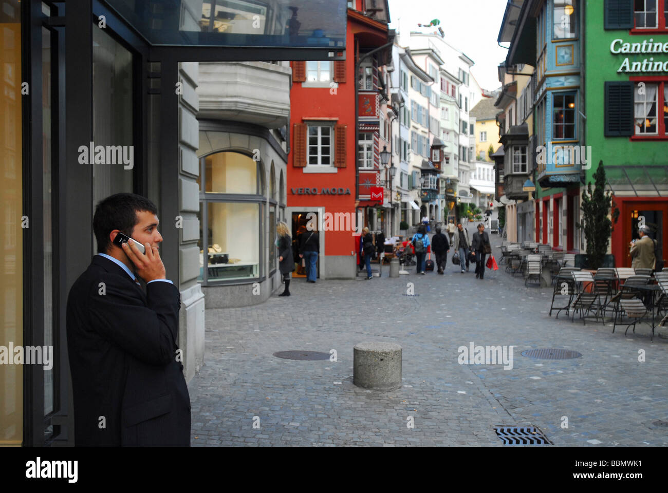 Un peu de ruelle de la vieille ville de Zurich, Suisse Banque D'Images