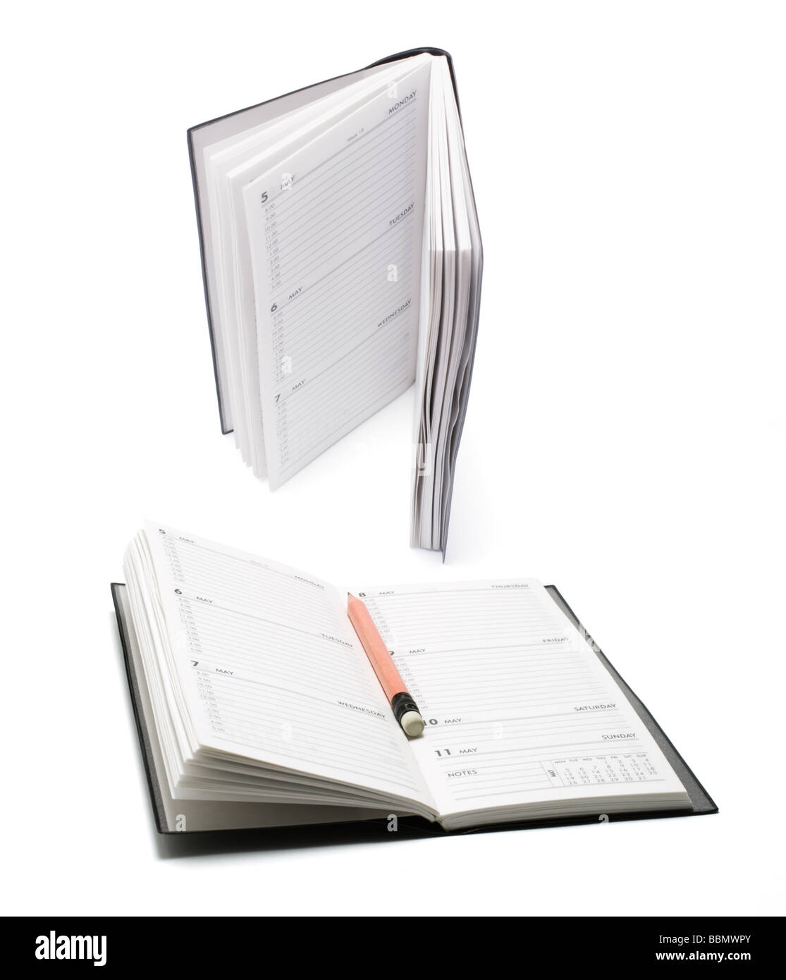 Crayon et planificateurs de poche Banque D'Images