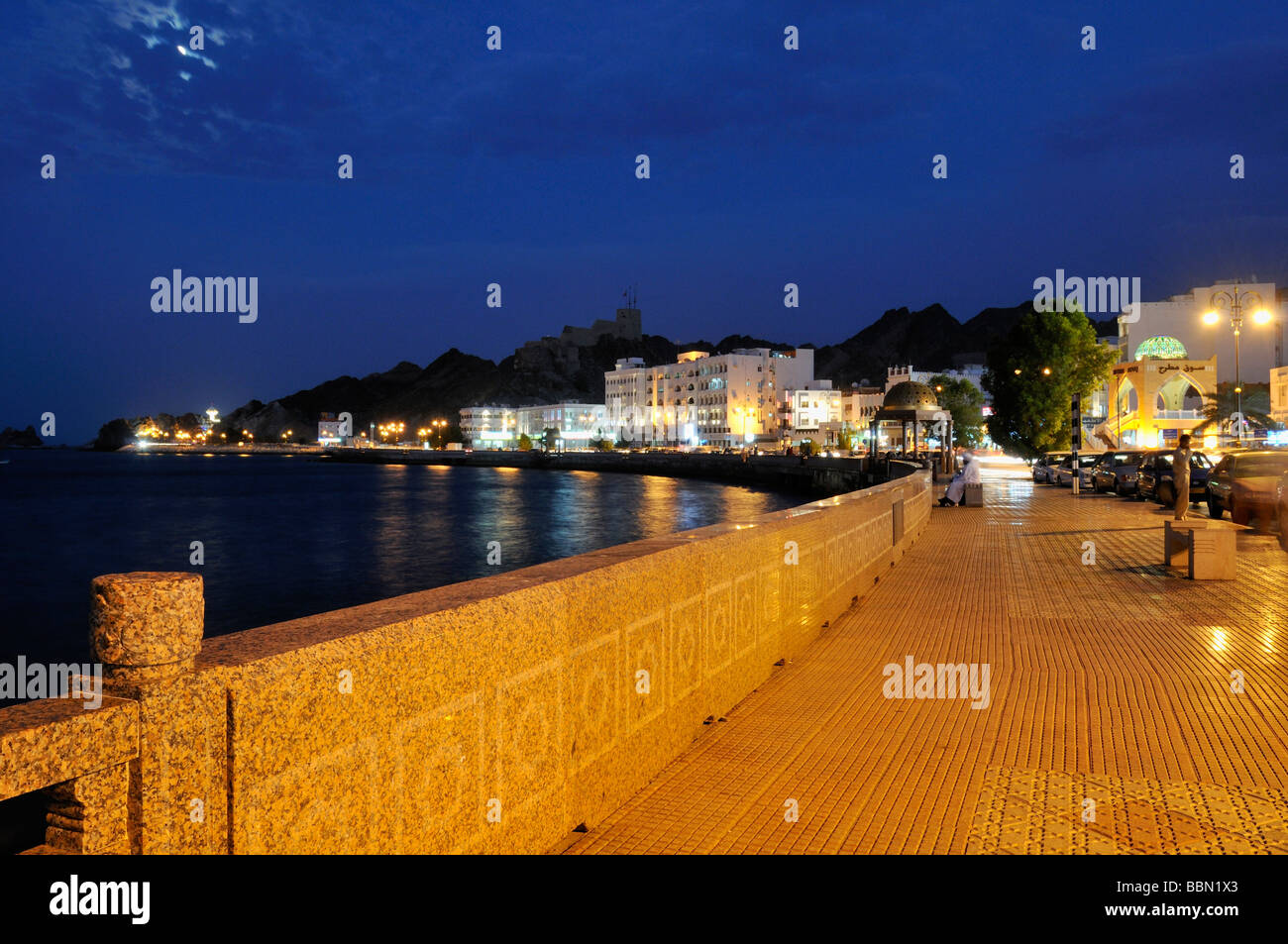 Corniche de Mutrah, Muscat, Sultanat d'Oman, l'Arabie, Moyen-Orient Banque D'Images