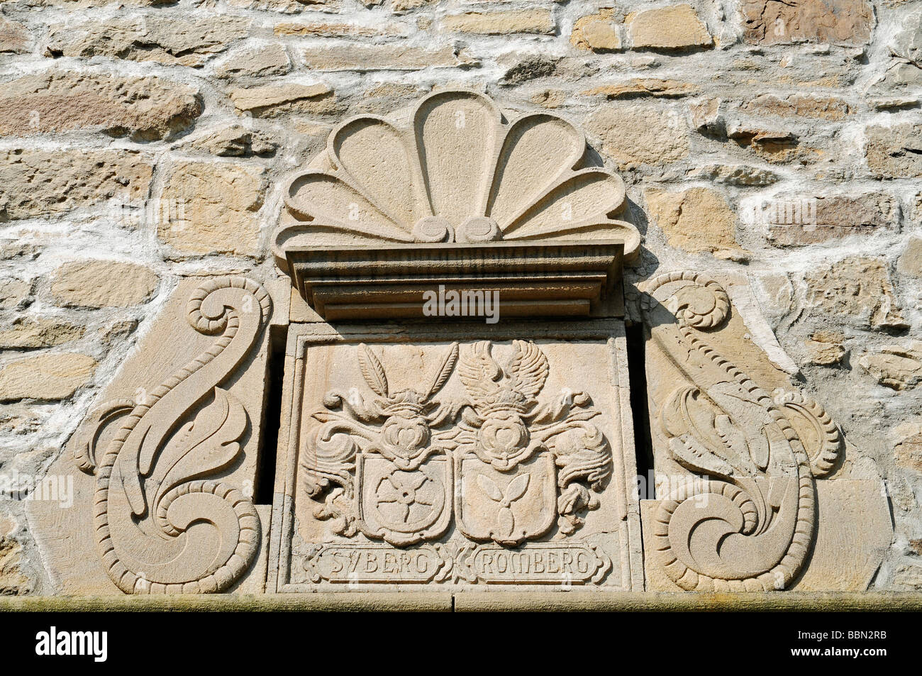 Crest, façade, maison Kemnade, château d'eau, château, musée, vallée de la Ruhr, Ruhr, destination, Hattingen, NRW, l'Rhine-Westpha Banque D'Images