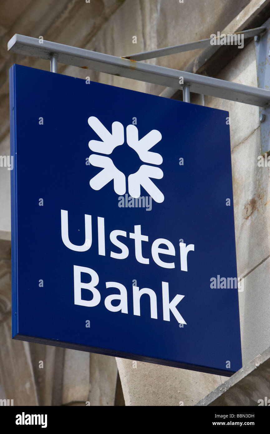 Ulster Bank signer la partie du groupe de banques RBS Banque D'Images