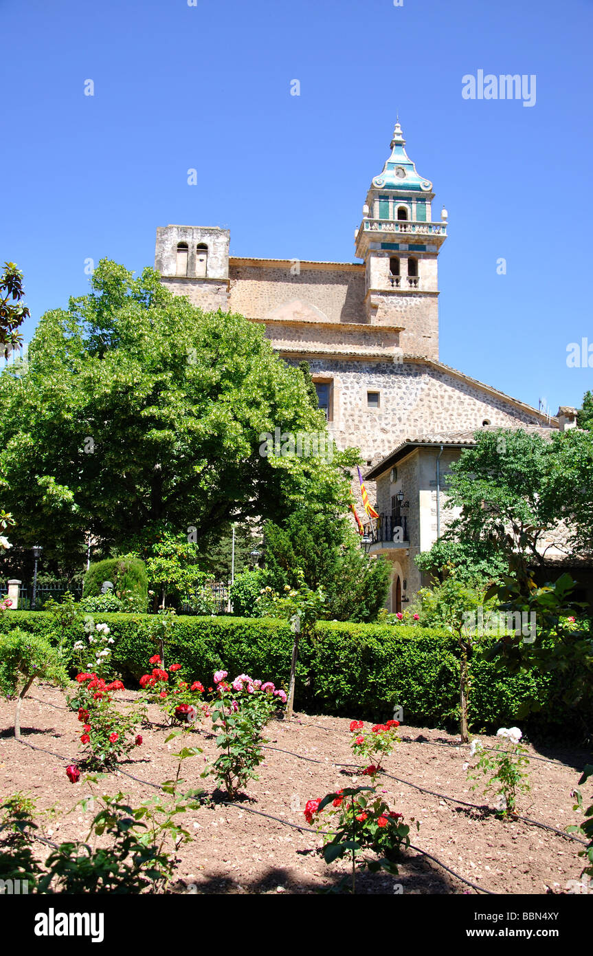 La chartreuse de Valldemossa jardins, municipalité, Majorque, Îles Baléares, Espagne Banque D'Images