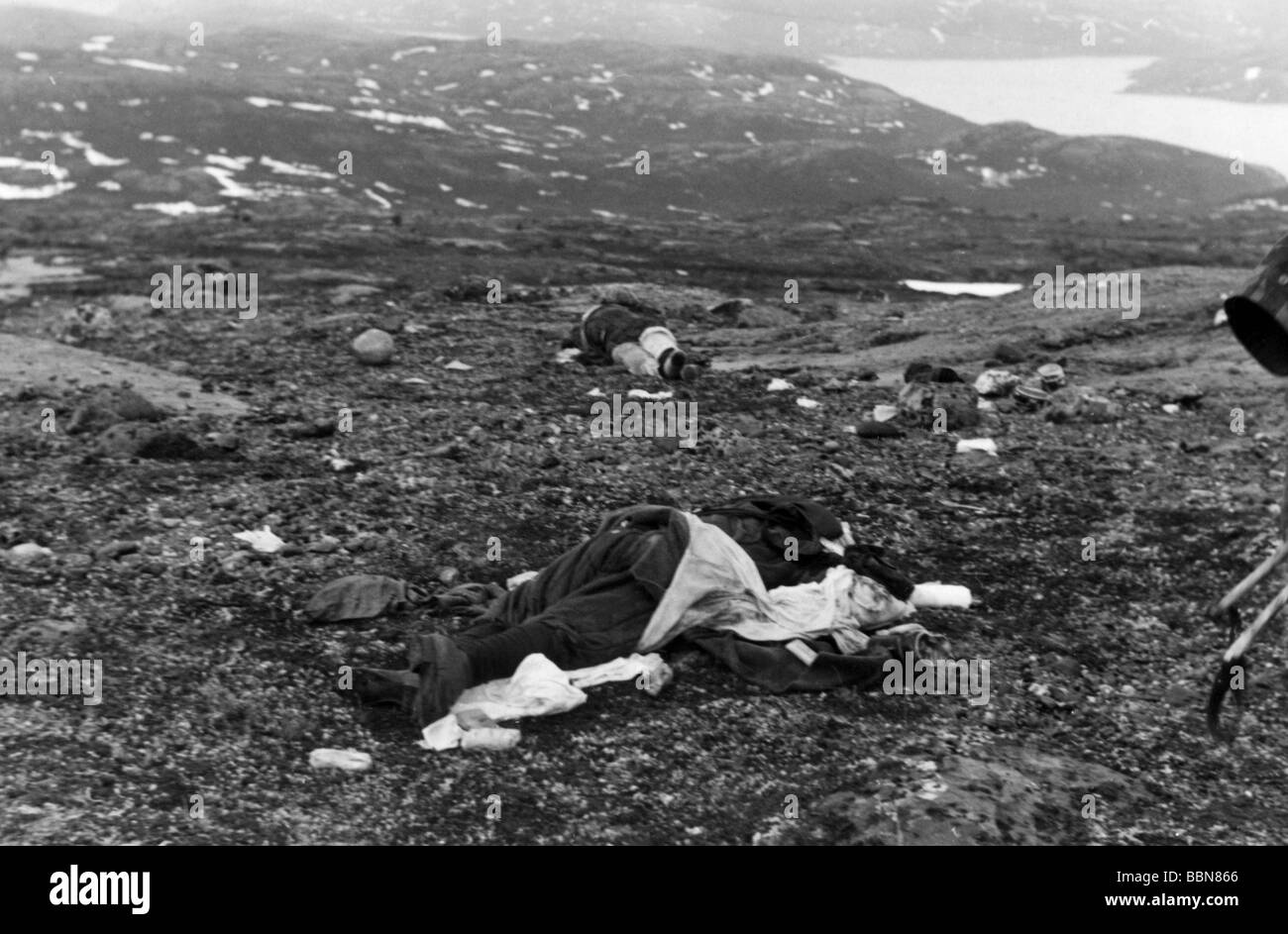 Événements, seconde Guerre mondiale / seconde Guerre mondiale, Russie, soldats tombés / corps morts, soldats soviétiques tombés, vers 1942, Banque D'Images