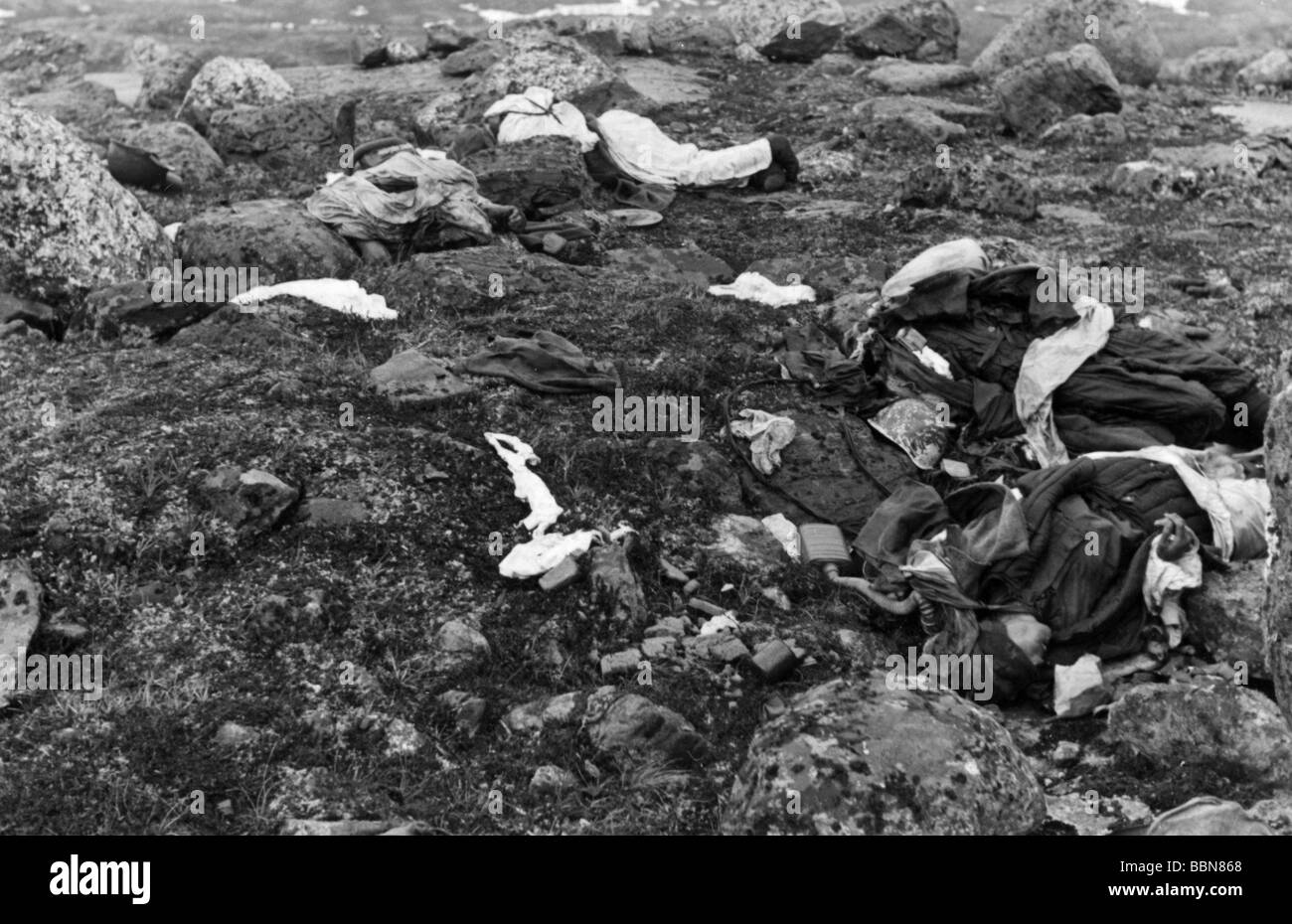 Événements, seconde Guerre mondiale / seconde Guerre mondiale, Russie, soldats tombés / corps morts, soldats soviétiques tombés, vers 1942, Banque D'Images