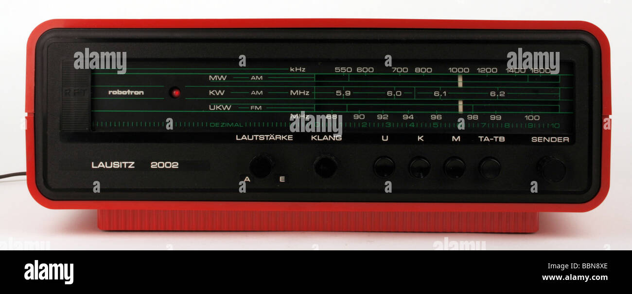 Diffusion, radio, radio, radio, radio, Lausiitz 2002, réalisée par VEB Robotron-Elektronik Hoyerswerda, GDR, 1975, Banque D'Images