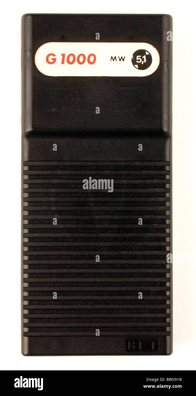 Broadcast, radio, radio, radio de poche G 1000, fabriqué par VEB Nachrichtenelektronik Greifswald, GDR, 1982/1983, historique, XXe siècle, Allemagne de l'est, Allemagne de l'est, DDR, radio set, technique, design d'usine, années 80, 80, écrêtage, Banque D'Images