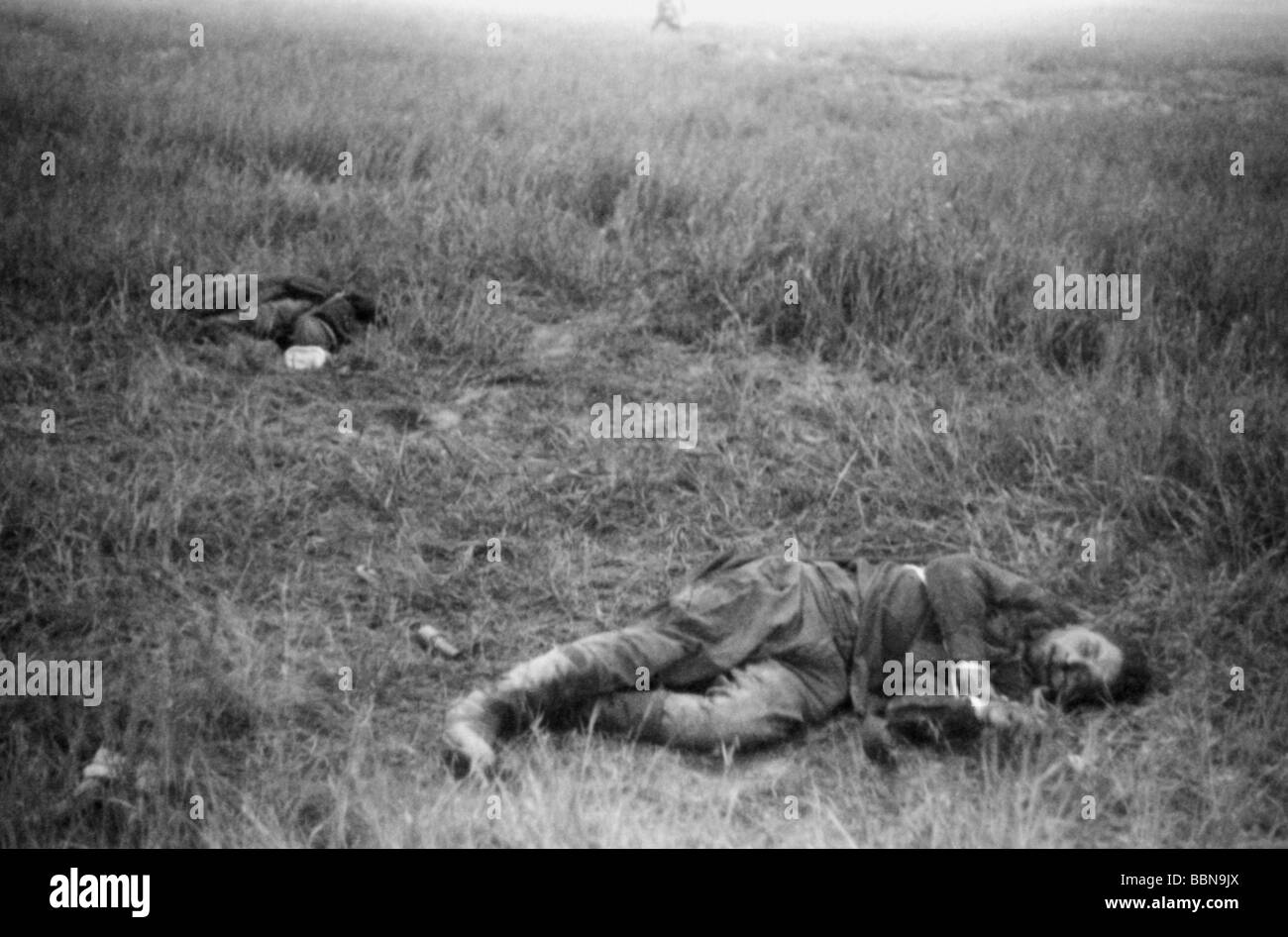 Événements, seconde Guerre mondiale / seconde Guerre mondiale, Russie, soldats tombés / corps morts, soldats soviétiques tombés, juillet 1941, Banque D'Images