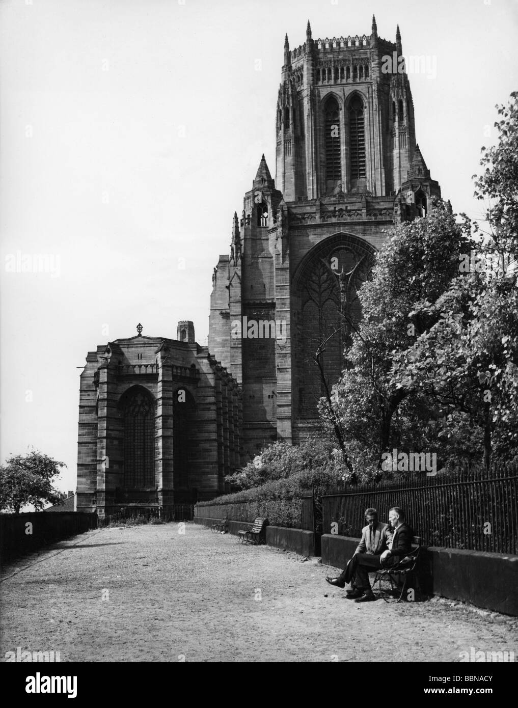 Géographie / voyages, Grande-Bretagne, Liverpool, églises, cathédrale, construite : 1904 - 1924, vue extérieure, vers 1960, Banque D'Images