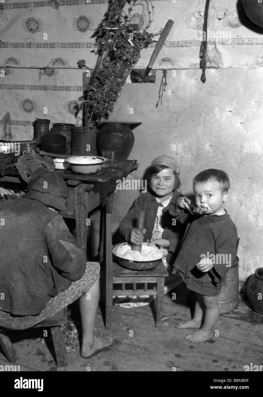 Géographie / voyages, Russie, population, agriculteurs russes à Sytshevka près de Smolensk, automne 1941, Banque D'Images