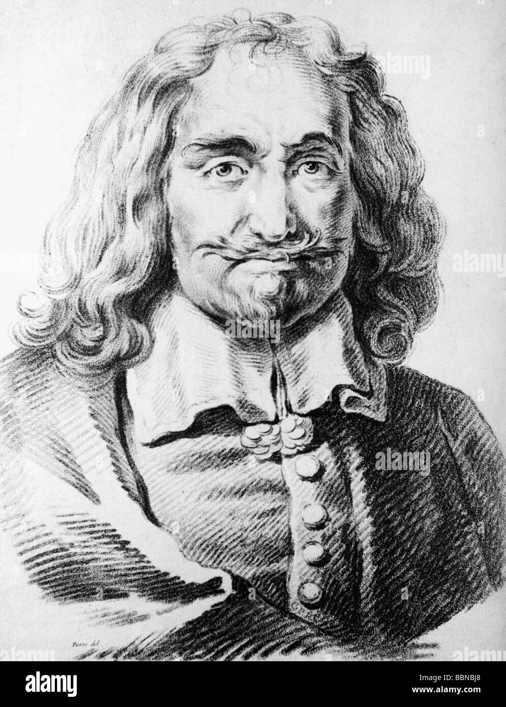 Hobbes, Thomas, 5.4.1588 - 4.12.1679, philosophe anglais, portrait, sanguine, Banque D'Images