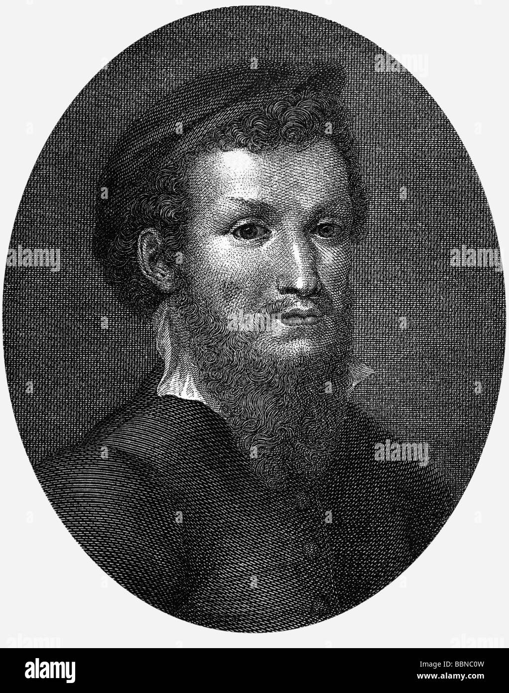 Correggio, Antonio Allegri da, ca.1494 - 5.3.1534, l'artiste italien (peintre), portrait, gravure sur bois après gravure sur cuivre par Société d'auteur de l'artiste n'a pas à être effacée Banque D'Images